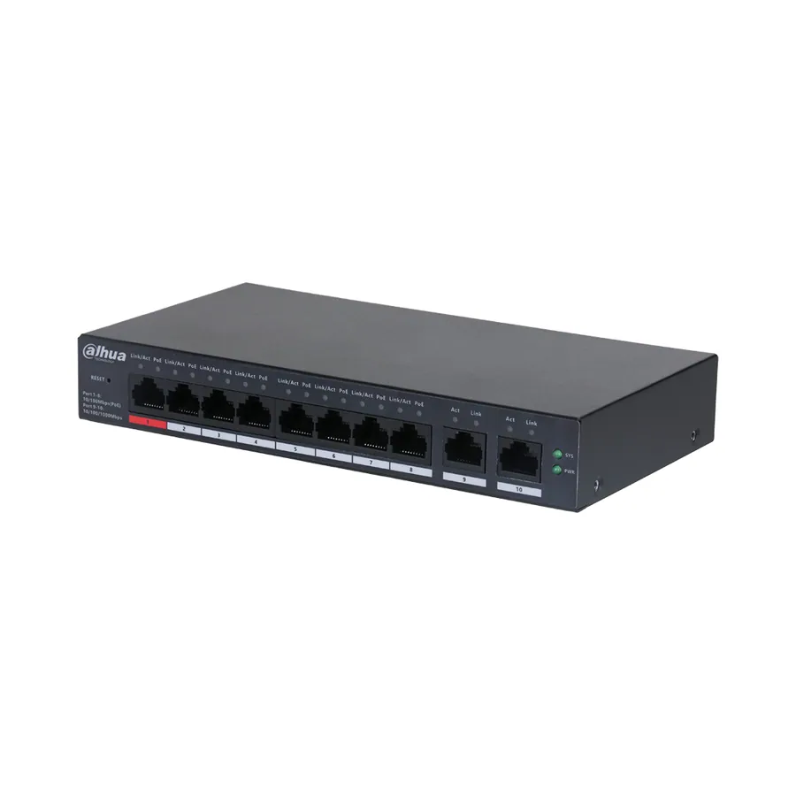 PoE-коммутатор 10 портов · DH-CS4010-8ET-110